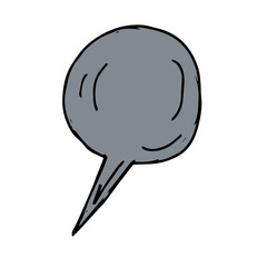 Bubble speech hand drawn icon vector illustration