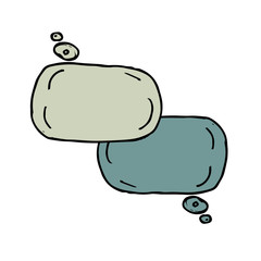 Bubble speech hand drawn icon vector illustration