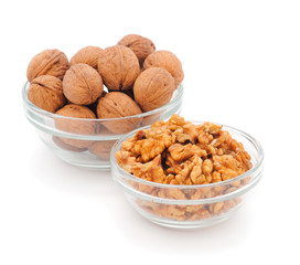 Group Of Walnuts In A Bowl.