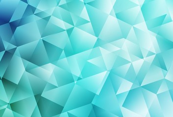 Obraz premium Light Green vector abstract polygonal background.