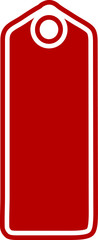 Simple Vector Design of a Discount Label in Red and White