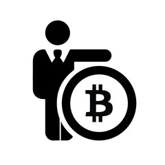 Businessman Icon. Vector business illustration.