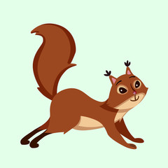 Cute squirrel illustration cartoon character
