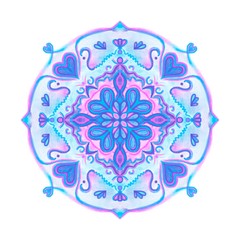 symmetrical ornament with hearts 