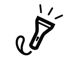 flashlight icon vector. flashlight icon glyph style design