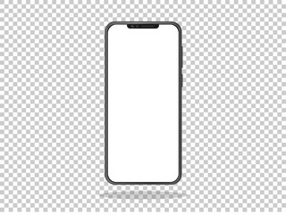 smartphone frameless with a blank screen lying on a flat surface. High Resolution Vector for Infographic Global Business web site design or phone app