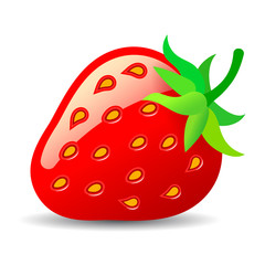 Obraz premium Strawberry vector icon