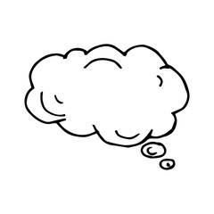 Cloud Bubble speech hand drawn icon