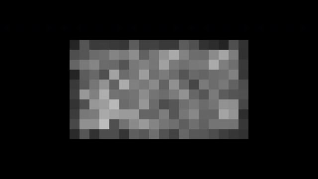 Pixel censored. Black censor bar concept. Censorship rectangle. Opacity 97 percent. Abstract black and white pixels geometric background. Animation with Alpha transparent background for easy use in