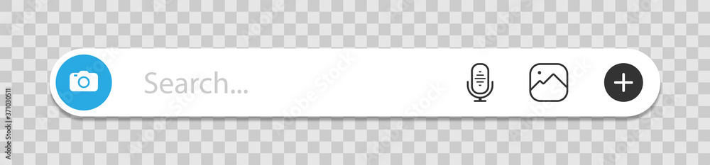 Canvas Prints search. search bar for ui. search bar vector icons in flat design, isolated on transparent backgroun