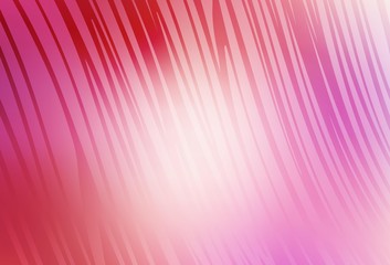 Light Pink vector pattern with curved lines.