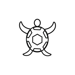 turtle icon outline. turtle logo vector design