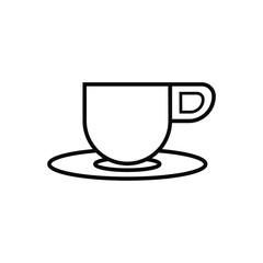 cup icon outline. cup logo vector design