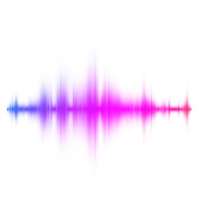 Abstract multicolored blurred sound wave.