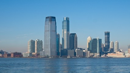 Fototapeta na wymiar Lower Manhattan from Liberty Island