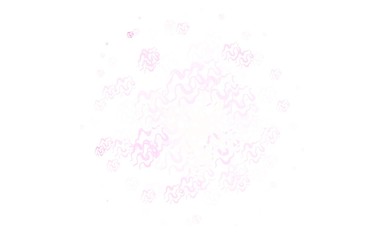 Light Pink vector pattern with bent lines.