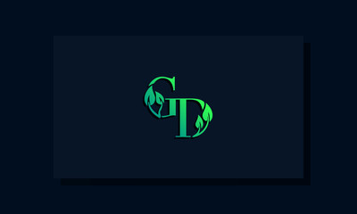 Minimal leaf style Initial GD logo.