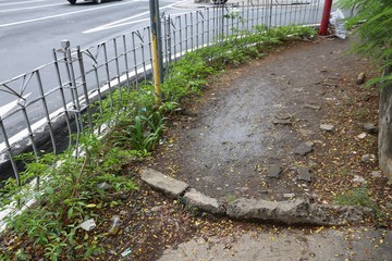 Manila city - uneven dangerous pavement