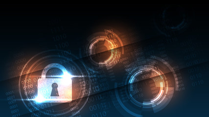 Protected guard shield security concept Security cyber digital Abstract technology background