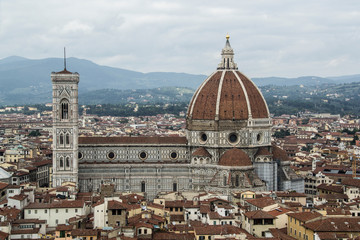 Fototapeta na wymiar Panorama di Firenze col Duomo