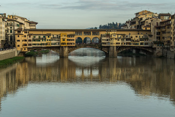 Obraz premium Veduta del Ponte Vecchio di Firenze