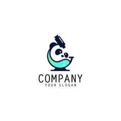 Abstract Lab and panda logo design template. Orbit. Creative Labor Lab. Vector illustration