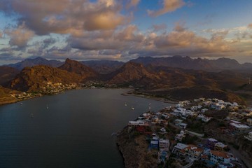 Obraz premium A sheltered cove in San Carlos located in Sonora Mexico.
