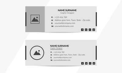 Modern and minimal email signature with clickable social icon