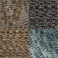 Collage of multicolored knitted squares. Template for the decoration of ceramic tiles and wallpaper design. High quality photo