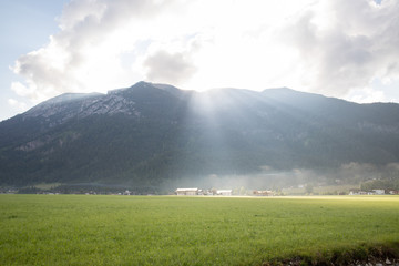 Wolkenbruch in den Bergen