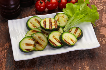 Vegan cuisine - grilled zucchini