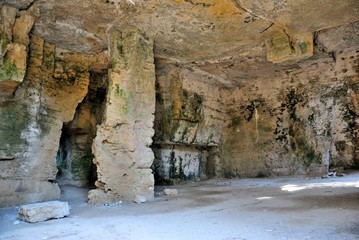 Saint Lambrianos cave and catacombs on Fabrica Hill in Pafos (Paphos), Cyprus