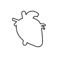 Fototapeta premium Heart outline icon. Symbol, logo illustration for mobile concept and web design.