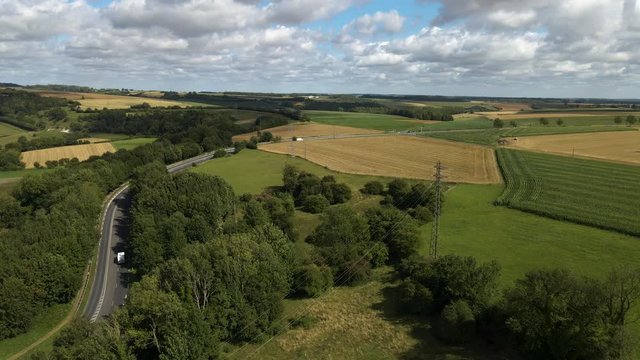 St. Georges Picardie, North of France, lovely landscapes from above