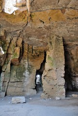 Saint Lambrianos cave and catacombs on Fabrica Hill in Pafos (Paphos), Cyprus
