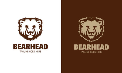 Bear Logo Vector - Bear Head Mascot Character