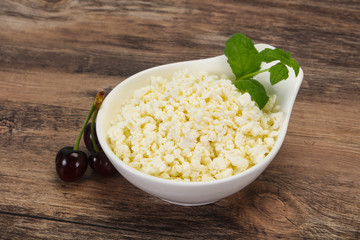 Fresh tasty curd in the bowl