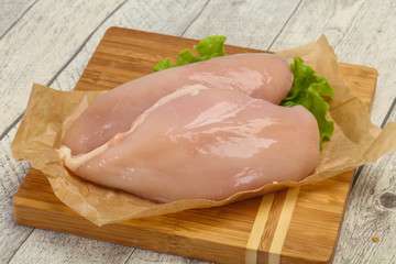 Raw chicken breast ready for cooking