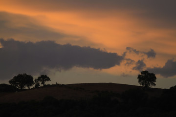 Sunset on the Tuscan Maremma.