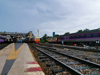 Fototapeta na wymiar train on railway station