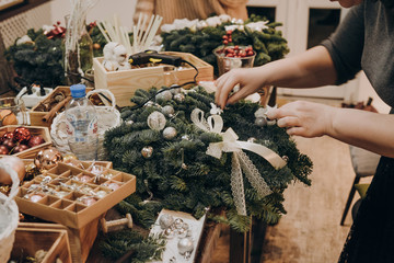 A Christmas wreath made with your own hands.