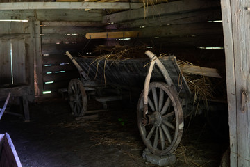 old wooden cart
