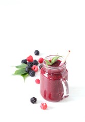 raspberry jam with berries