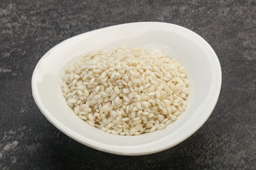 Raw arborio rice for Risotto