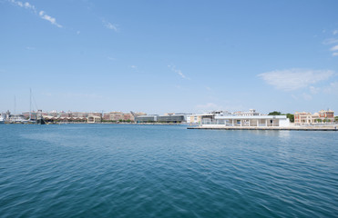 Fototapeta na wymiar Valencia port landscape. Valencia, Spain.