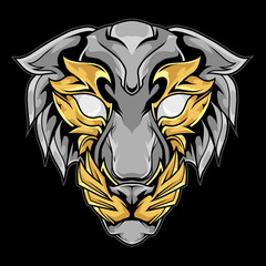 Ornament Tiger Mascot Logo Illustration