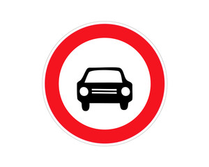 prohibition sign no parking, no car, attention on the road, traffic sign, vector image