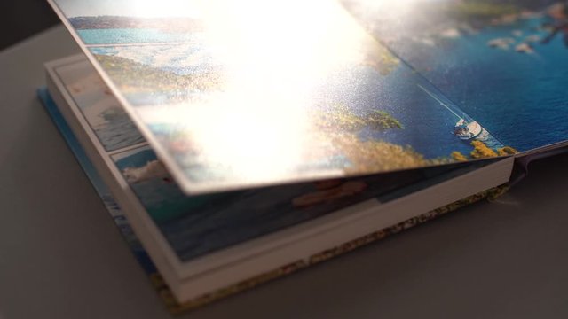 My Family Travel Photobook on a gray background