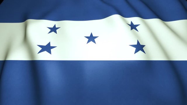 Waving realistic Honduras flag in 4K , loop animation