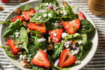 Homemade Organic Fresh Strawberry Salad